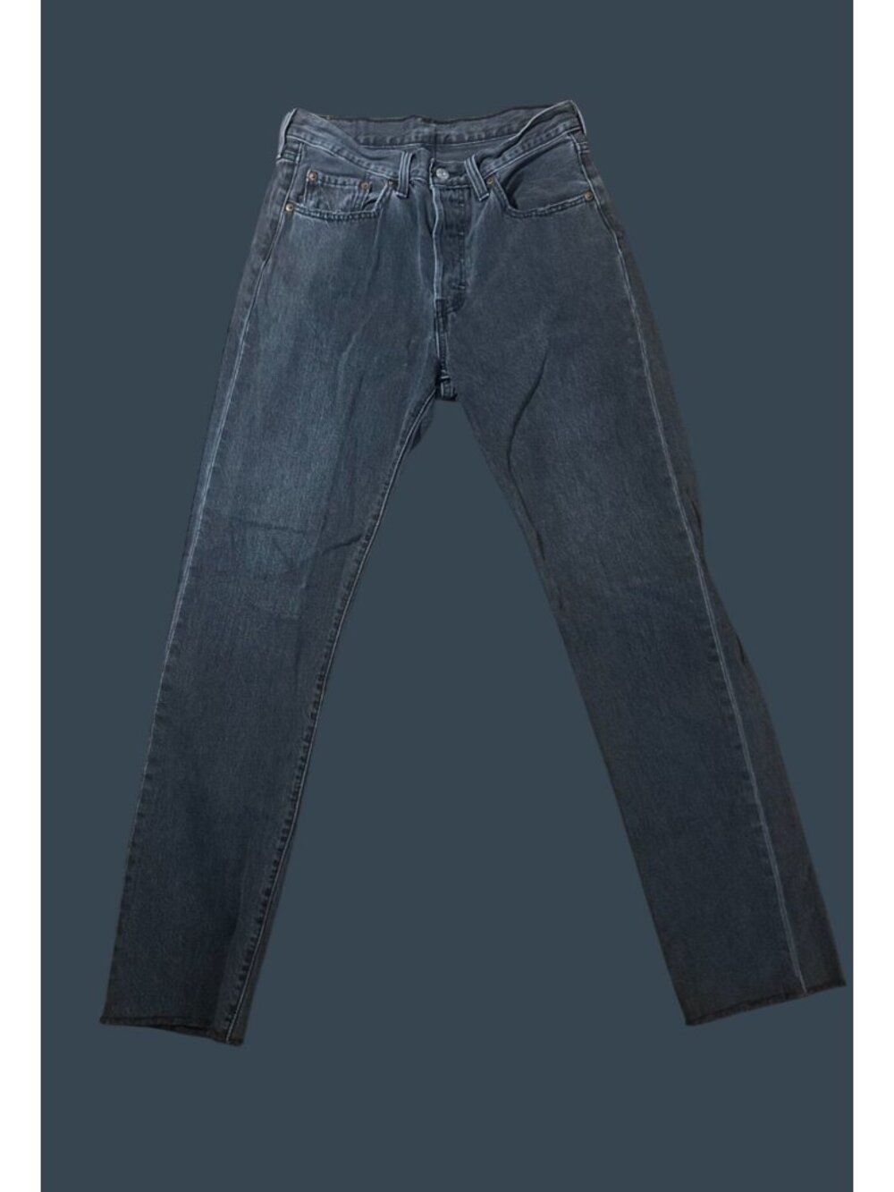 Levis 501 Womens Straight-Leg Jeans W27 L32 Dark Wash Denim